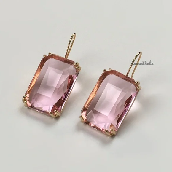 New For Love and Lemons Flirty Pink Drop Earrings - Picture 3 of 10